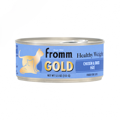 Nourriture En Conserve Fromm Gold Pour Chat Poids Santé *Pâté De Poulet Et Canard*