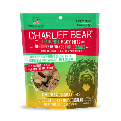 Gâteries Pour Chien Lyophilisée Charlee Bear 2.25 Oz *Boeuf Et Fromage*