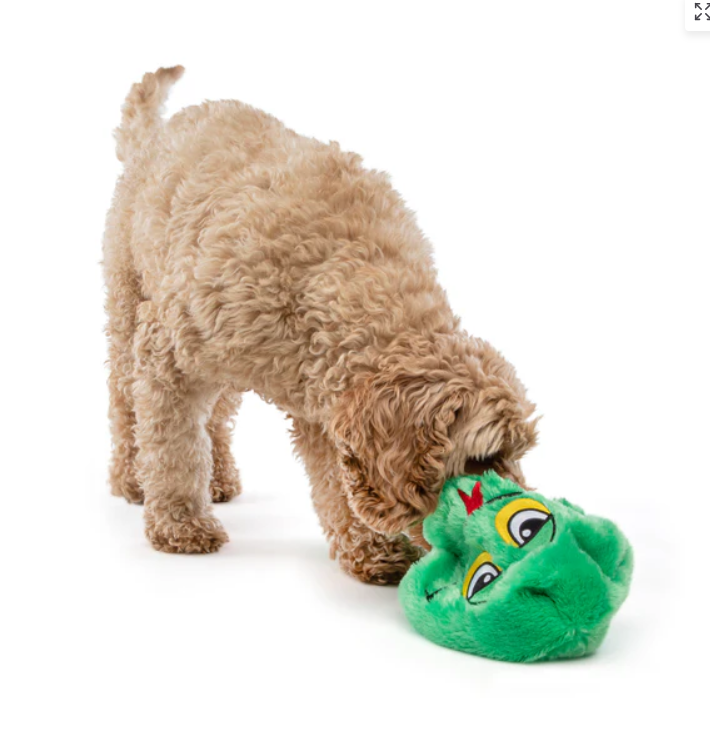 Jouet Chien Serpent Vert distributeur de gâteries 'Hide-a-tail'
