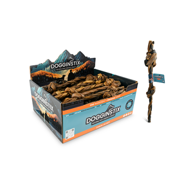 Bâton Collagène d'Agneau À Double Noeud DOGGINSTIX Pour Chien