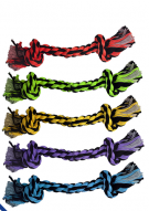 JOUET EN CORDE À 2 OU 3 NOEUDS COULEURS ASSORTIES