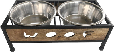 Bol en acier inoxydable Ensemble de 2 Woof