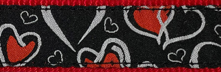 Collier Hunter Chien Coeurs Rouges