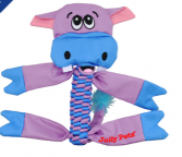 Jouet pour chien à tête plate avec corde en forme de Hippopotame