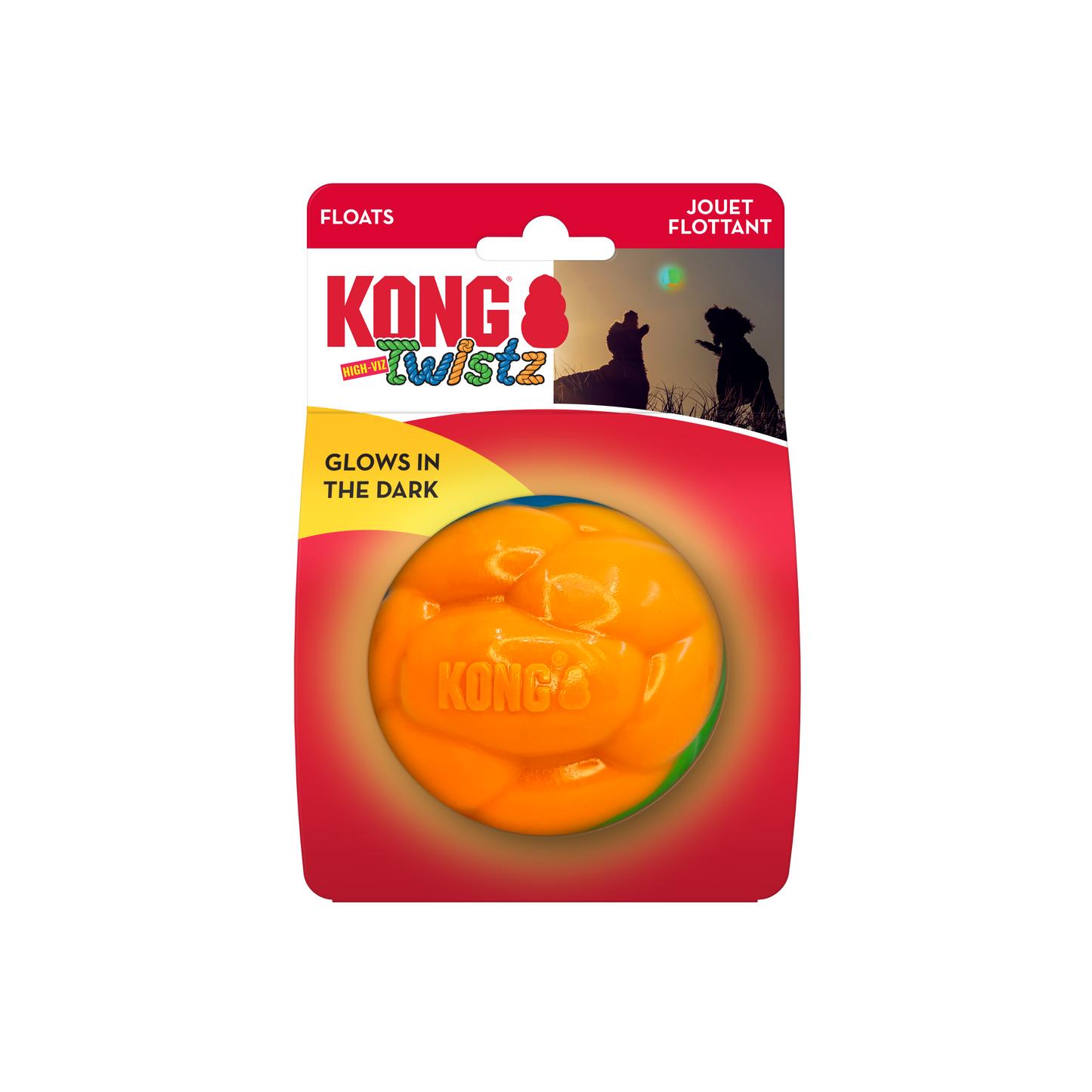 Jouet Pour Chien Balle ''High-Viz Twistz''- Kong