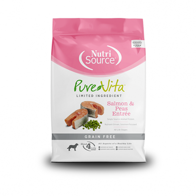 Nourriture Sèche Pour Chien Sans Grains PureVita *Saumon et Pois* - Nutri Source