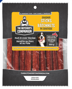 Gâterie Pour Chien '' Bâton De Saucisse Porc Et Foie''