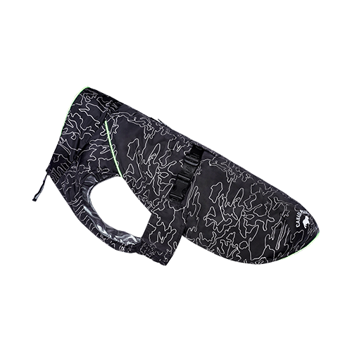 Manteau D'Expédition Canada Pooch Pour Chien *Noir Avec Camo Réflecteur *