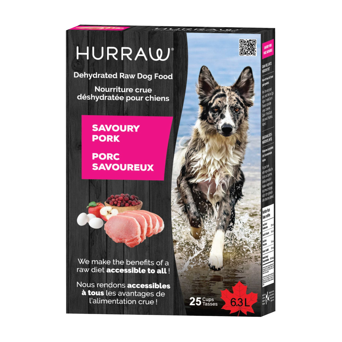 Nourriture Crue Déshydratée Hurraw - Porc