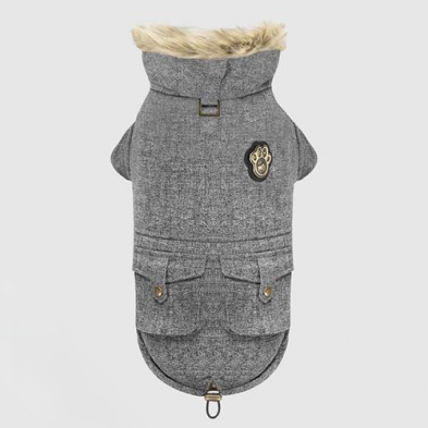 Parka Canada Pooch Pour Chien *Alaskan Army Parka* Salt and pepper