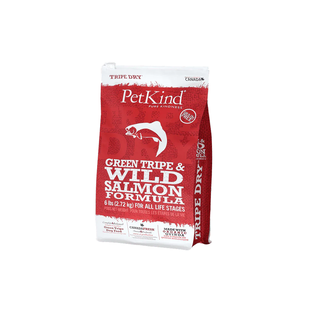 Nourriture Sèche Sans Grains Au Saumon Sauvage et Tripe Verte - PetKind