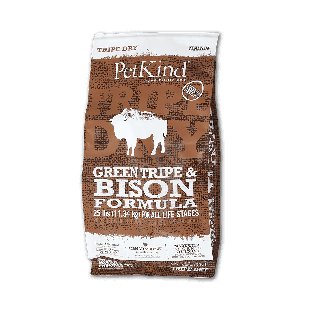 Nourriture Sèche Sans Grains à La Tripe Verte Et Bison-PetKind
