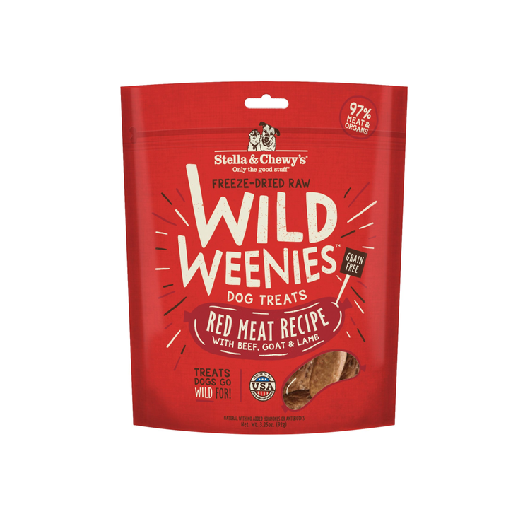 Gâteries Pour Chien *Saveur de viande rouge (avec bœuf, chèvre et de l'agneau)* - Wild Weenies
