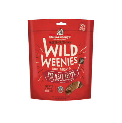 Gâteries Pour Chien *Saveur de viande rouge (avec bœuf, chèvre et de l'agneau)* - Wild Weenies