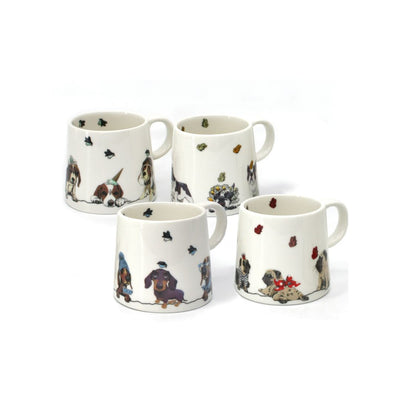 Ensemble de 4 tasses à café Chiens