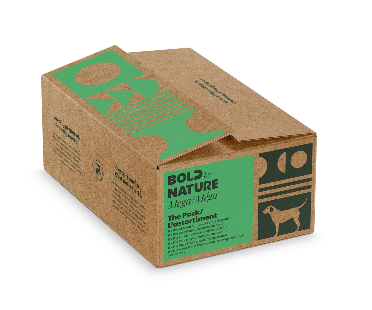 Bold By Nature Mega Dog 6 Viandes (24lbs) *CRU*