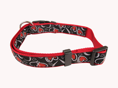 Collier Hunter Chien Coeurs Rouges