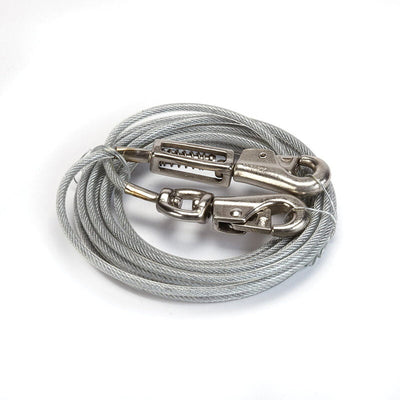 Cable En Acier Galvanisé 30 Pieds Pour Chien De Plus De 125 Lbs