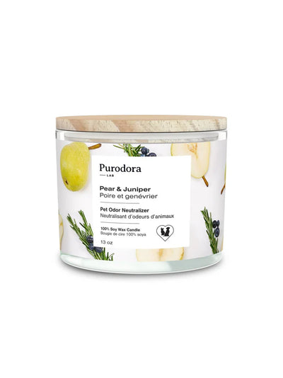 Chandelle À 3 Mèches De Purodora *Poire Et Génévrier*