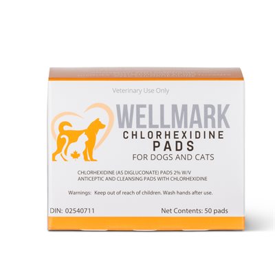 Compresses De Chlorhexidine Wellmark Pour Chien Et Chat